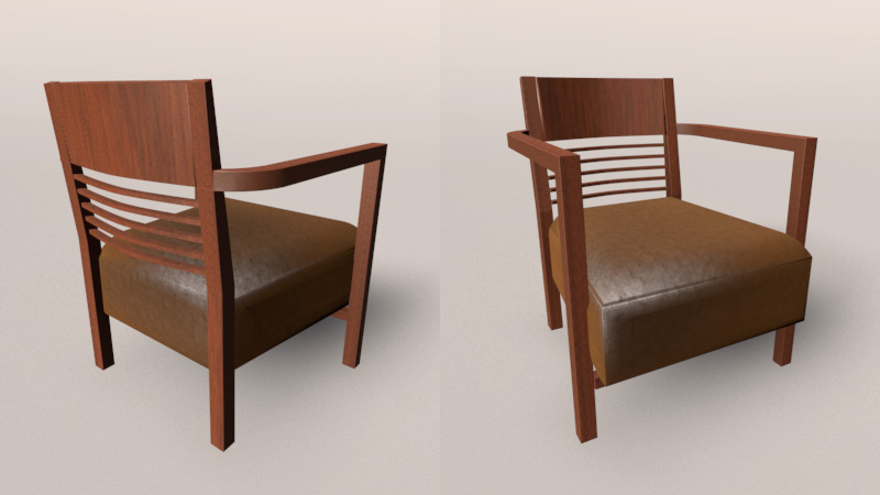 Modelado 3D - Producto - Silla Ritmika A Coruña
